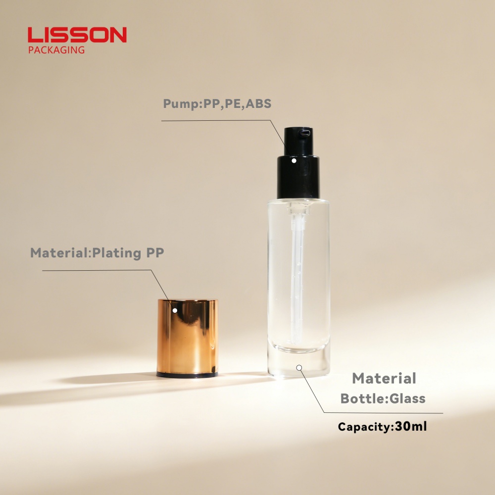 Luxury 30ml Round Glass Lotion Bottle