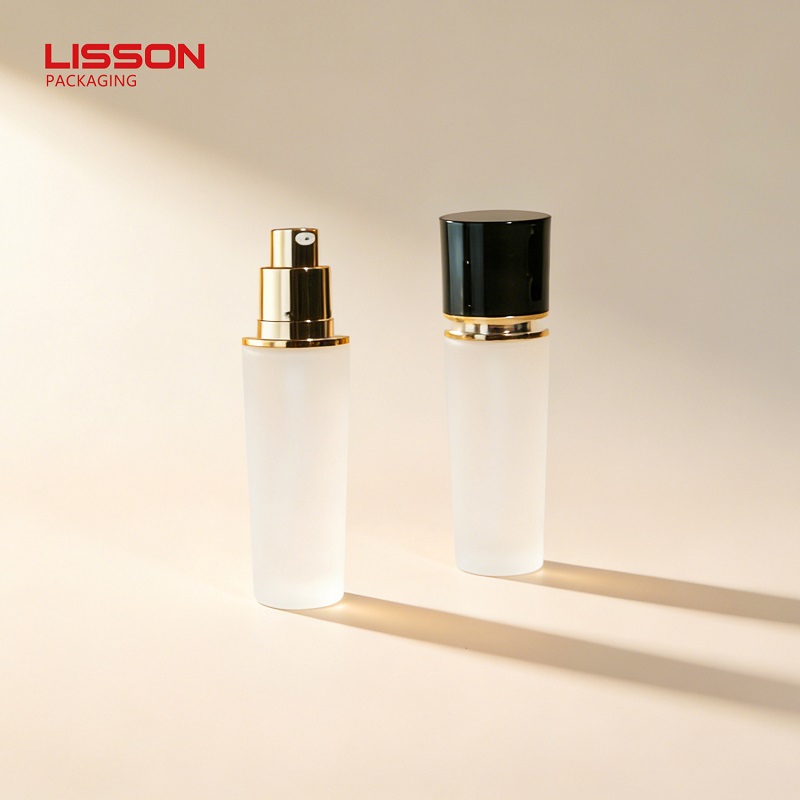 30ml Tapered Frosted Glass Pump Bottle