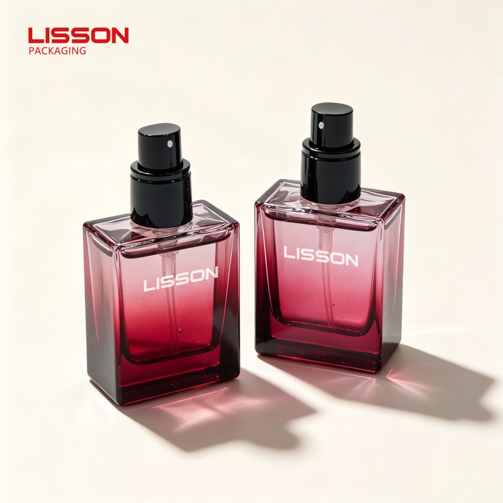 30ml Luxury Square Gradient Glass Perfume Bottle