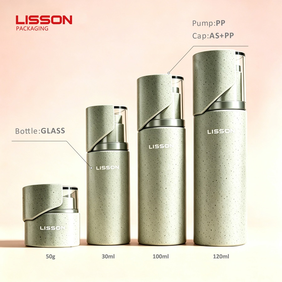 Luxury Cosmetic Glass Bottle and Jar Set