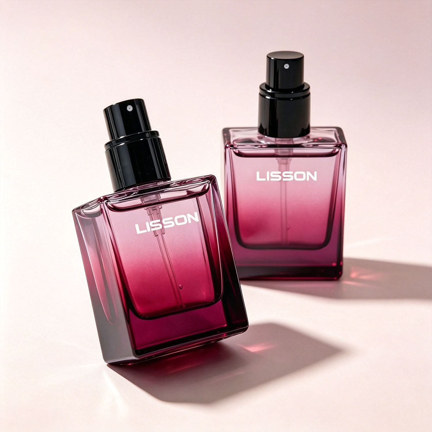 30ml 高級フラットスクエアグラデーションガラス香水ボトル