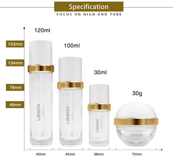 LISSON Luxury Glass Bottle Packaging Specifications